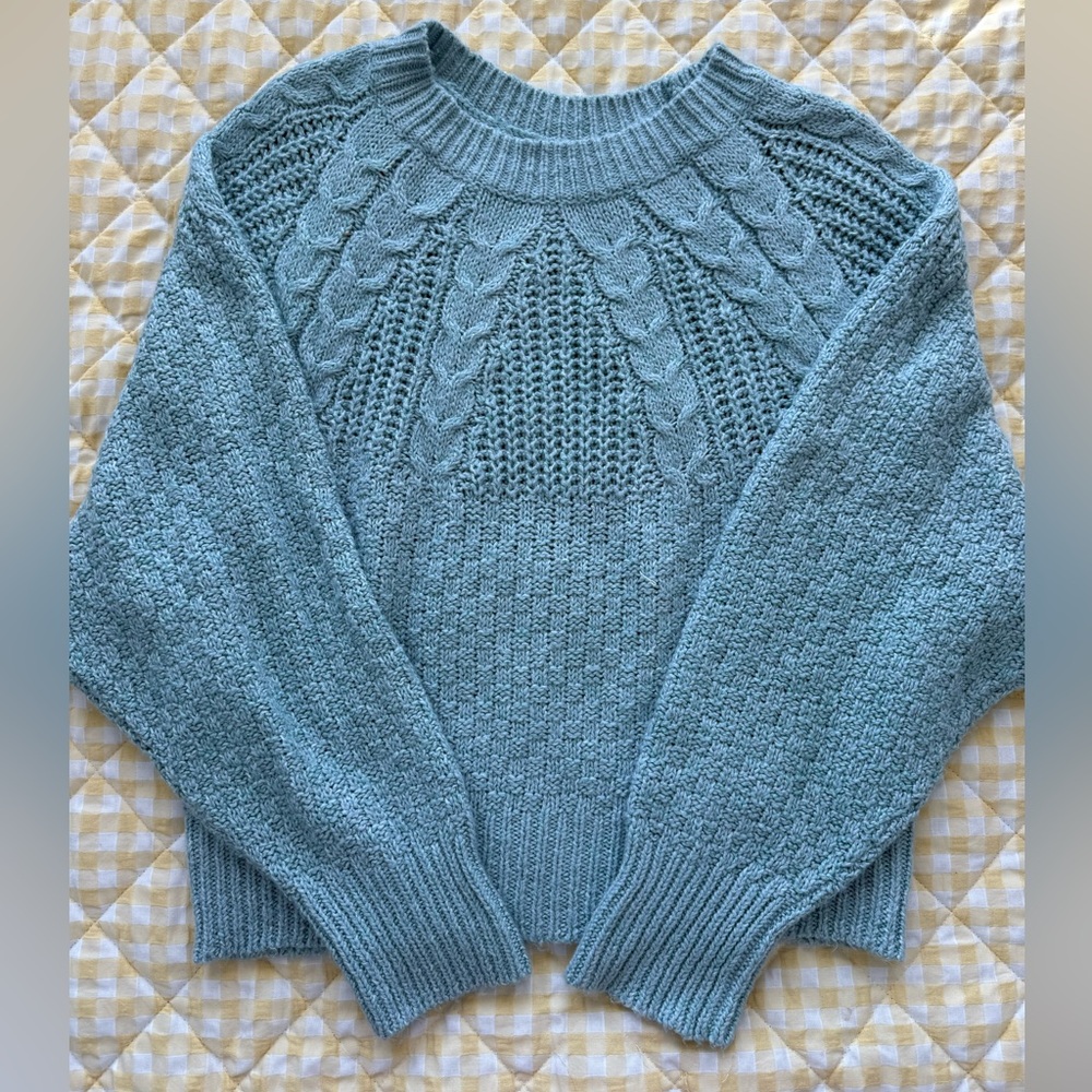American Eagle Light Blue Sweater XL